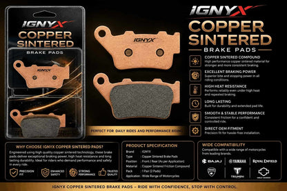 IGNYX Copper Sintered Rear Brake Pads For TVS Apache RR310 - SNT-F124