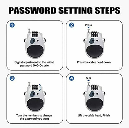 Motorcycle Helmet Lock with number lock - Riders Junction