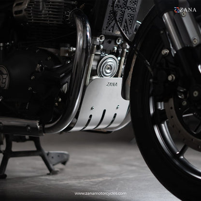 Bash Plate Black For Super Meteor 650 - Silver - ZI-8289 - Riders Junction