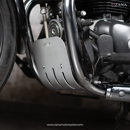 Bash Plate Black For Super Meteor 650 - Silver - ZI-8289 - Riders Junction