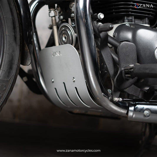 Bash Plate Black For Super Meteor 650 - Silver - ZI-8289 - Riders Junction