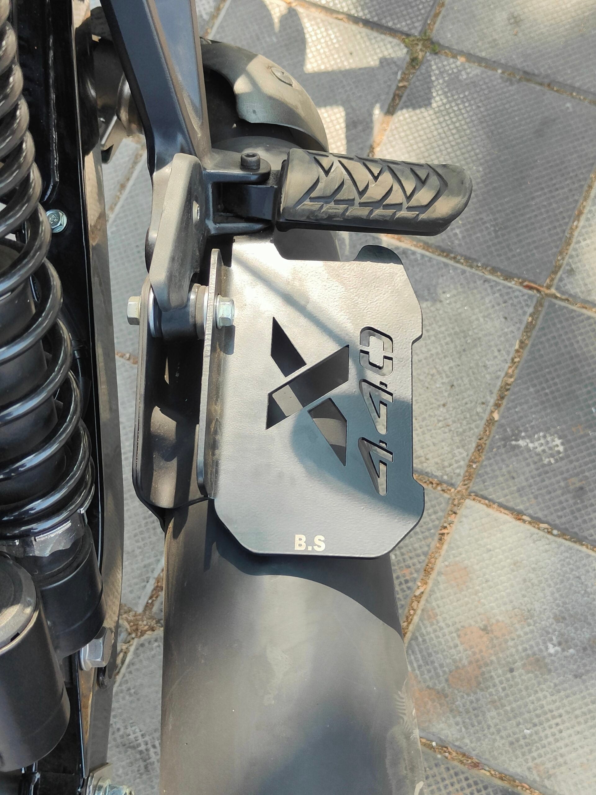 Rear Footrest extender for Harley X 440 BS AUTO - Black - Riders Junction