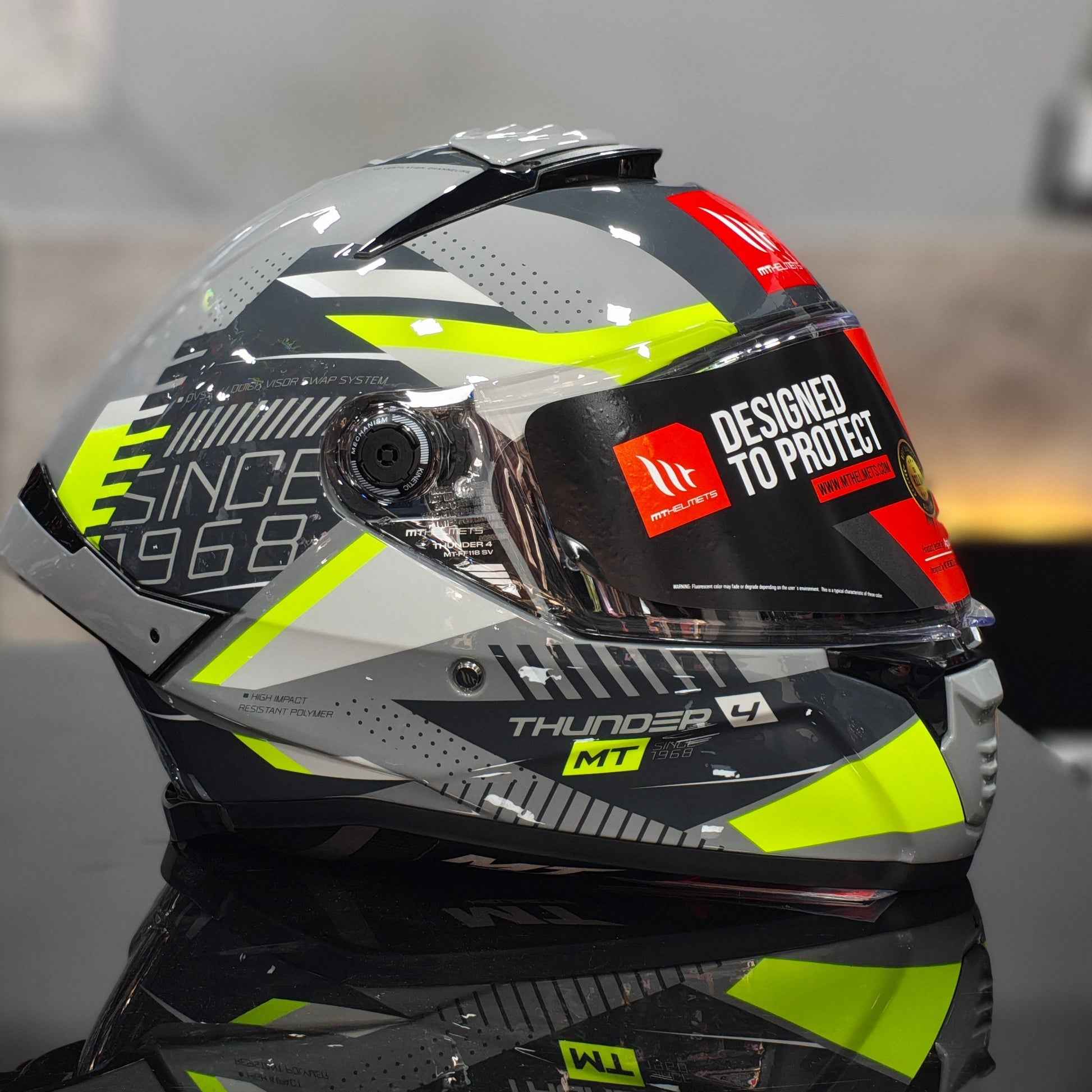 MT - Thunder 4 SV Luminence Helmet H3 Fluor Gloss Riding Helmet