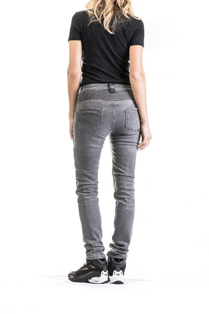 IXON Cathelyn Ladies Motorcycle Jeans Pants - Light Grey
