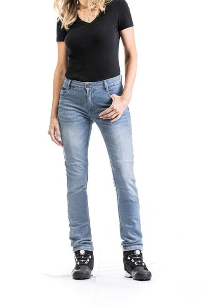IXON Cathelyn Ladies Motorcycle Jeans Pants - Stonewash