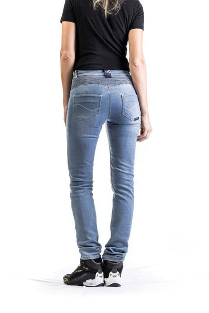 IXON Cathelyn Ladies Motorcycle Jeans Pants - Stonewash