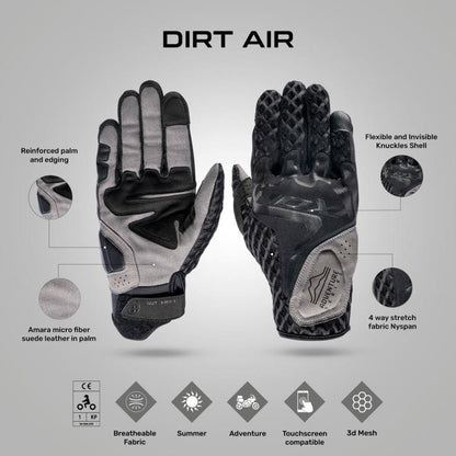 IXON Dirt Air Gloves - Black/Anthracite