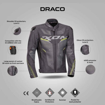 IXON Draco Jacket - AnthGreyBright Yellow