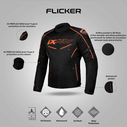 IXON Flicker Jacket - BlackOrange