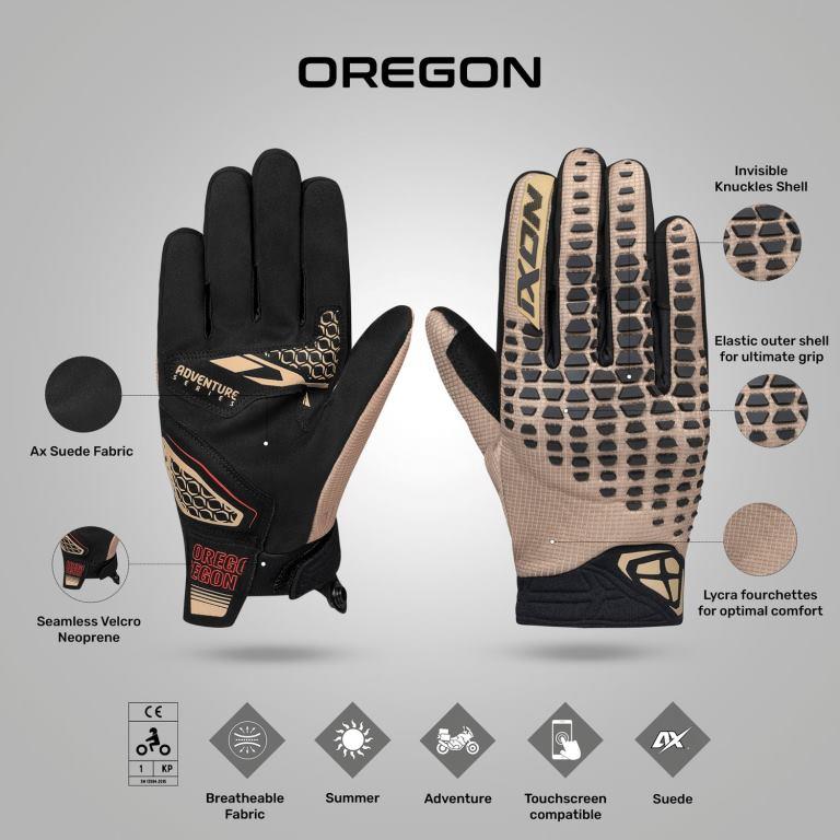 IXON Oregon Gloves Black/Sand - 7121003072
