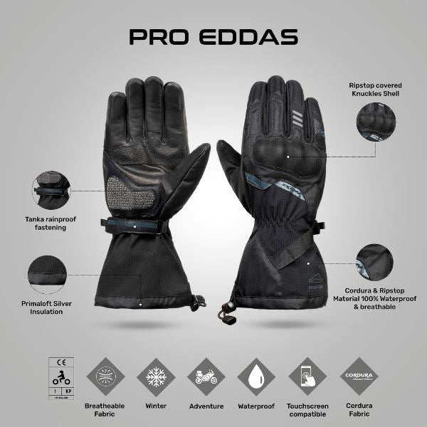 IXON Pro Eddas Gloves -Black/Bright Yellow