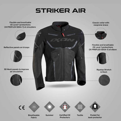 IXON Striker Air Jacket - BlackAnthracite