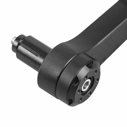 Imported Universal CNC Bar-End Mirror Set (Round) | 360 Adjustable | Blue Anti-Glare Lens - (2004-276)