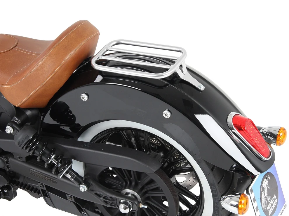 Indian Scout Rear Rack - Solo Rack without Backrest Chrome - Hepco Becker - 6137561 00 02
