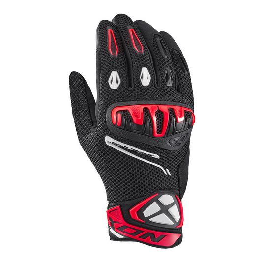 Ixon Mirage Airflow Riding Gloves - Black Bright-Red