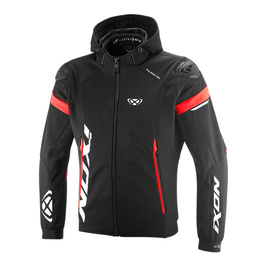 Ixon Pulsion Air Hard Mesh Motorcycle Riding Jacket (BlackWhiteBright Red)