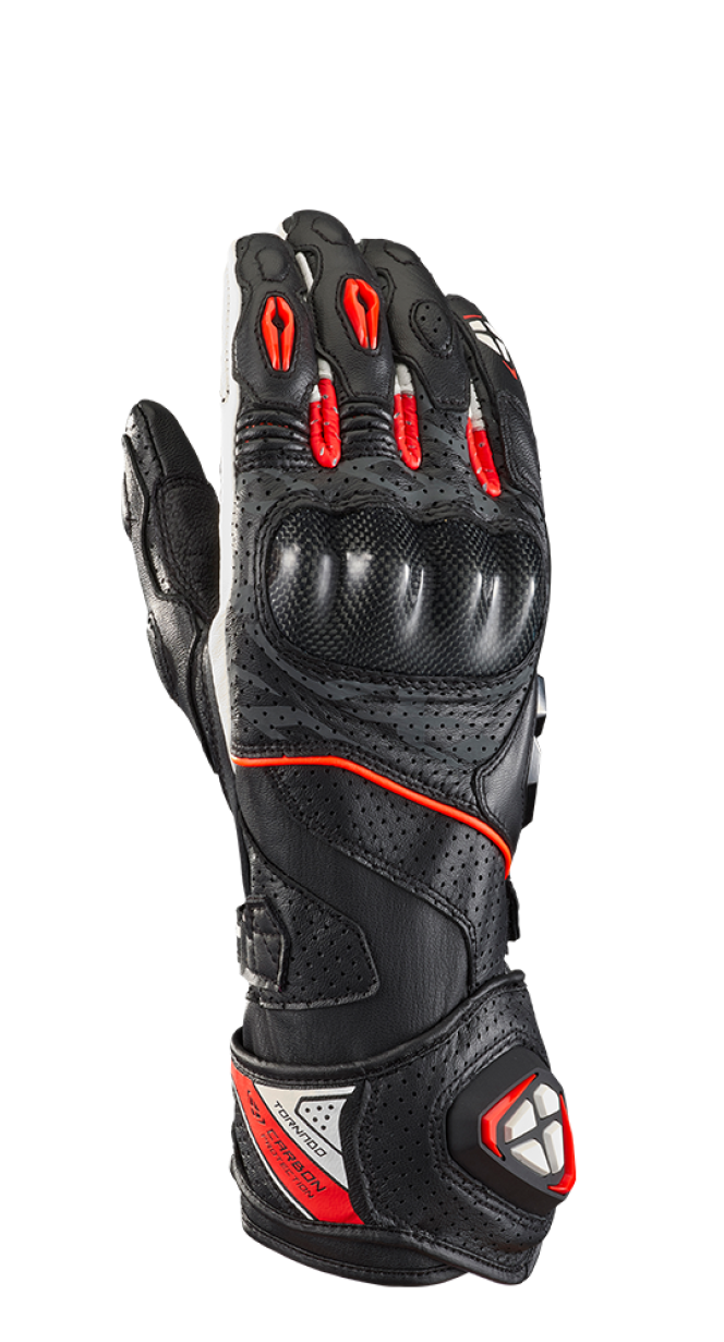 Ixon Tornado Air MS Leath/Text Sum - Black/White/Red