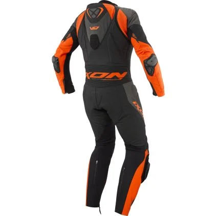 Ixon Vortex 3 CE Certified Class AAA Leather Racing Suit - Black/Anthracite/Orange