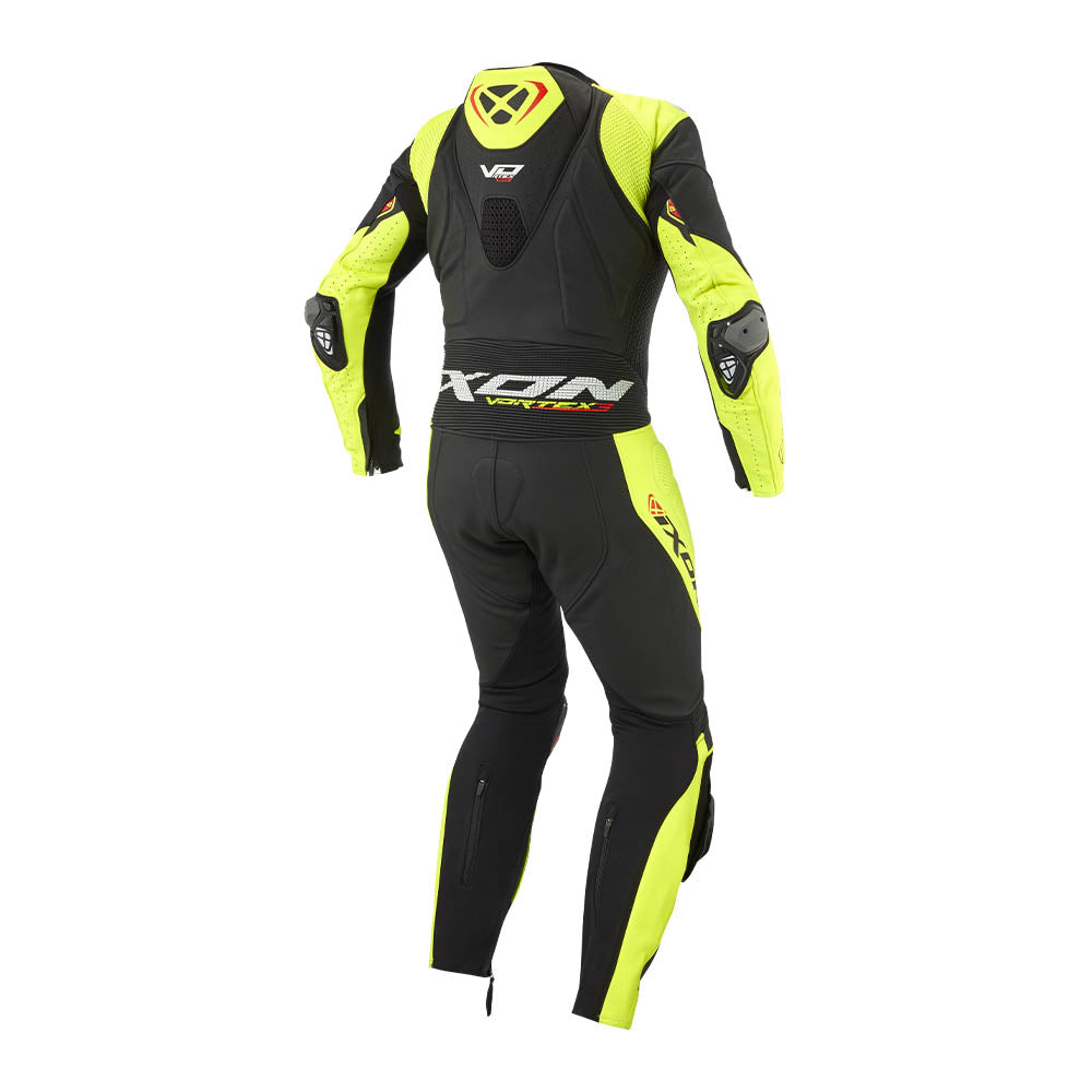 Ixon Vortex 3 CE Certified Class AAA Leather Racing Suit - Black/Bright-Yellow