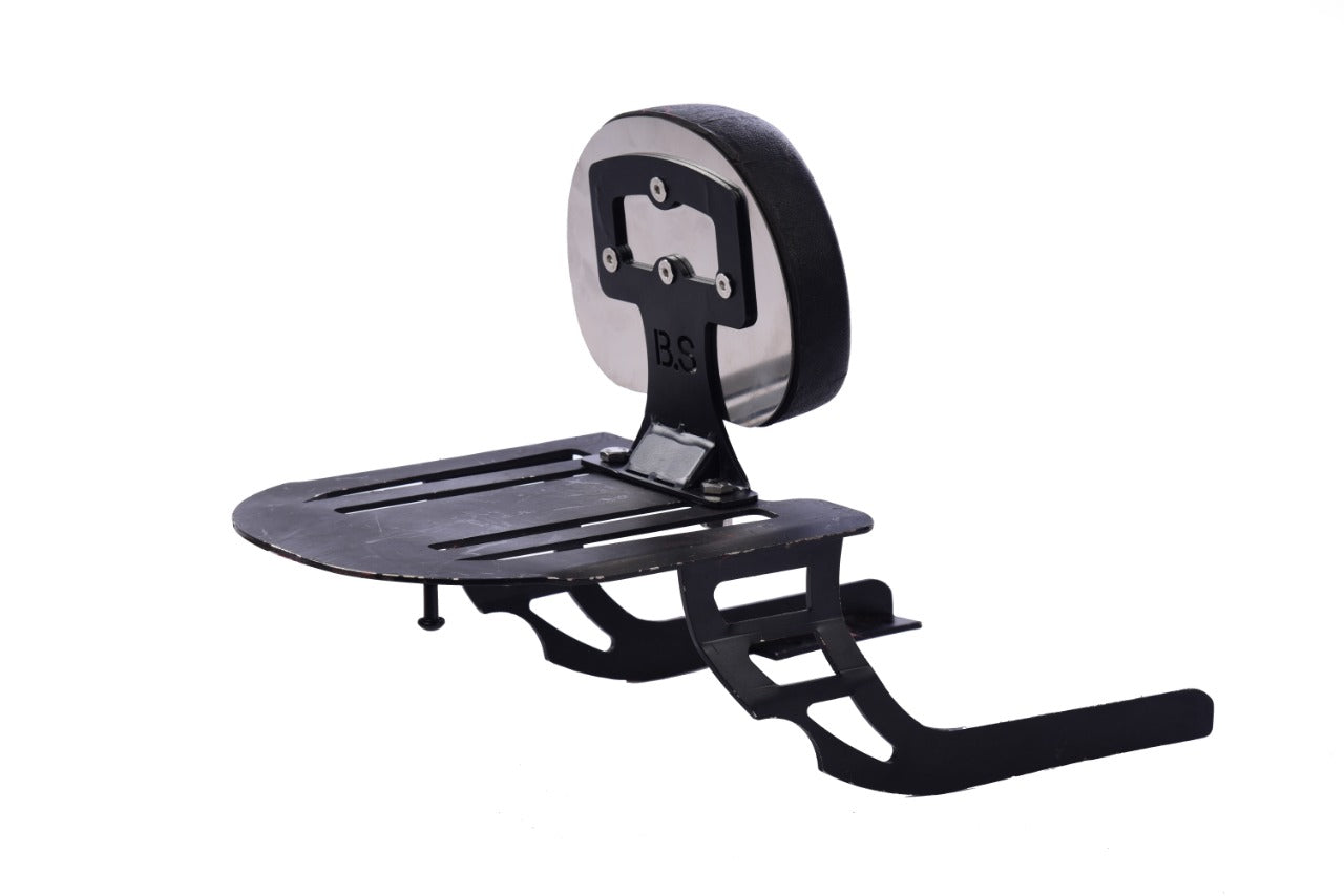 JAWA Heavy Plate Backrest in Stainless Steel Black Powder Coated