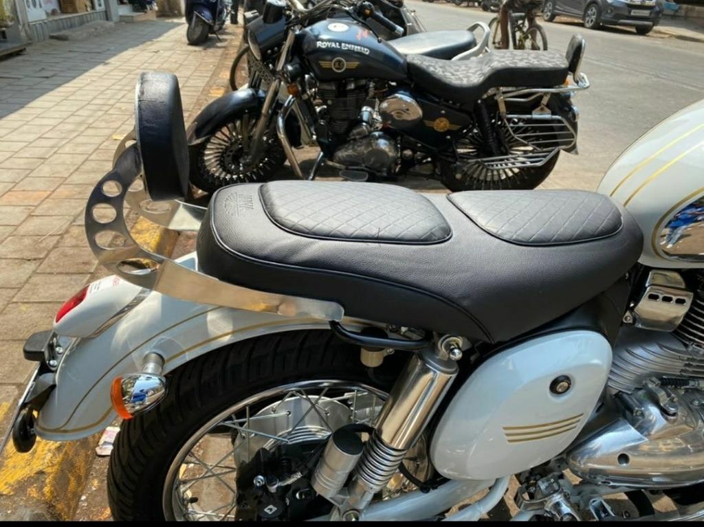 JAWA Maharaja Backrest in Stainless Steel - BS Auto Accessories