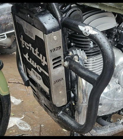 JAWA and Yezdi E Shape Guard in Stainless Steel