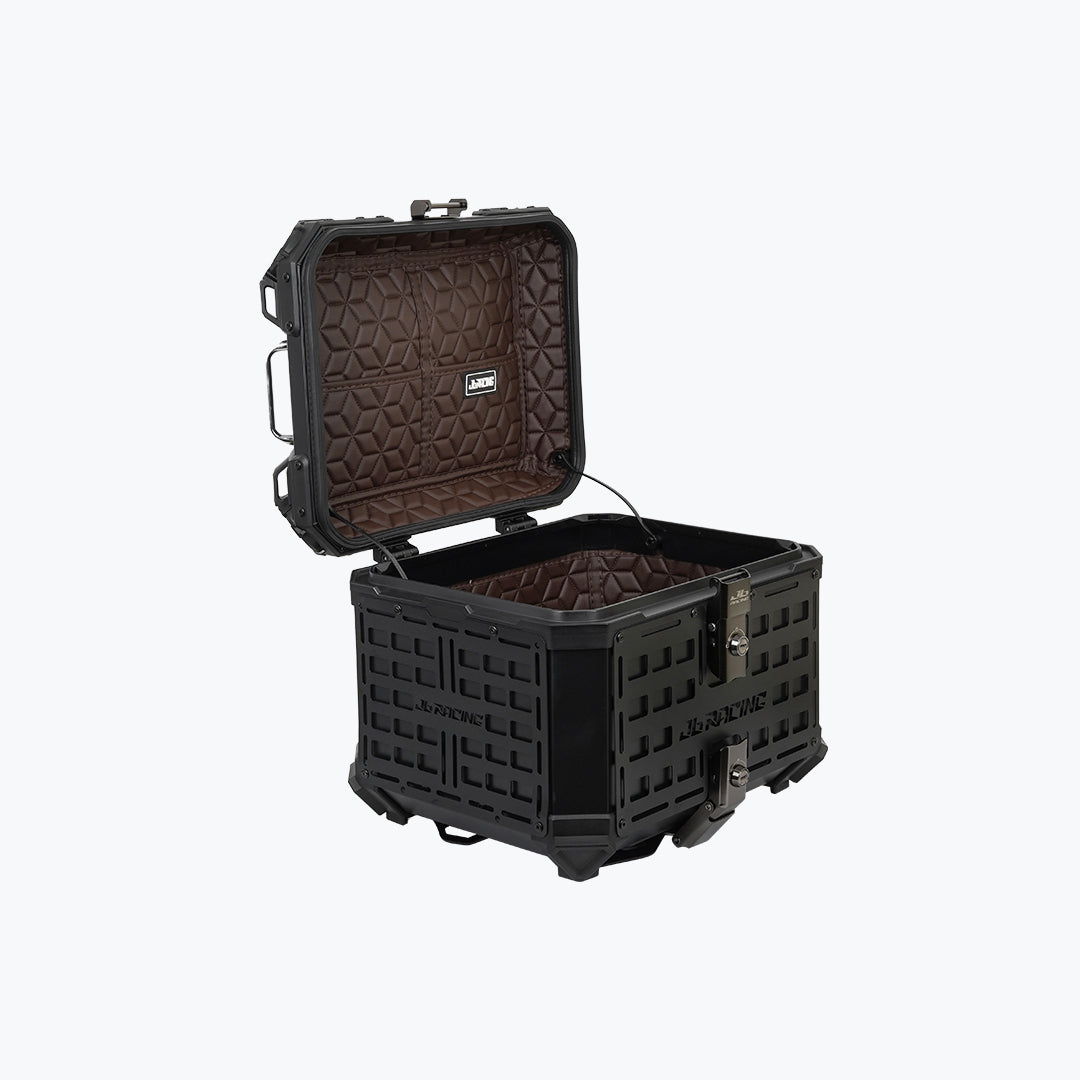 JB Racing Top Box 45L Black Fence V1.0 Premium Black With Backrest Pad (TOP25301)