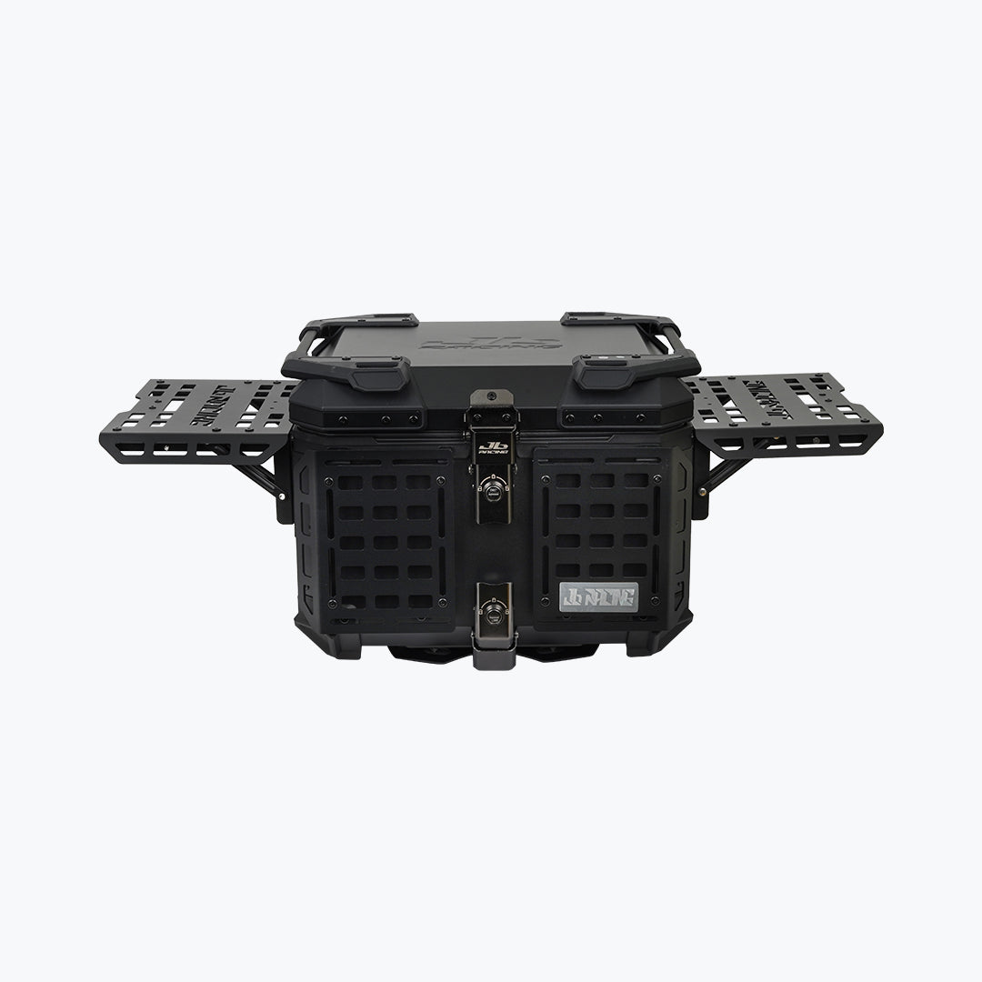 JB Racing Top Box 45L Black Fence V2.0 Premium Black Top Case With Backrest Pad (TOP25304)
