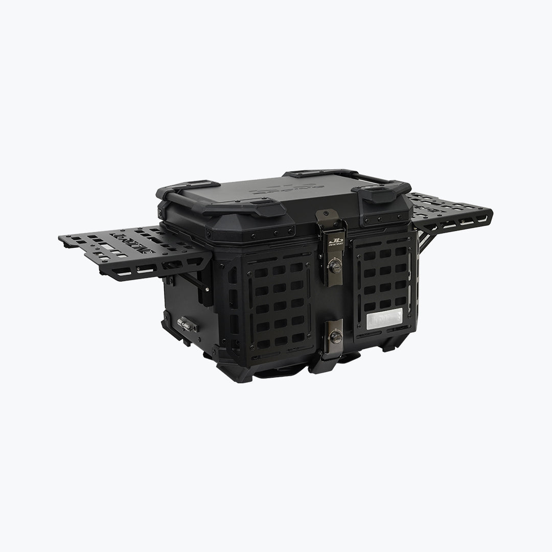JB Racing Top Box 45L Black Fence V2.0 Premium Black Top Case With Backrest Pad (TOP25304)