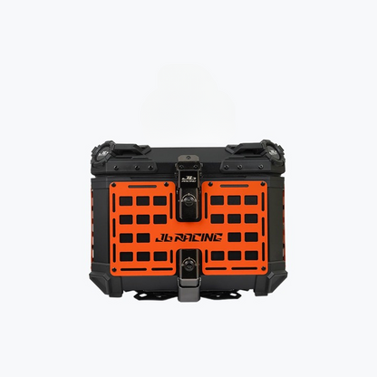 JB Racing Top Box 45L Orange Fence V1.0 Premium Black With Backrest Pad (TOP25303)