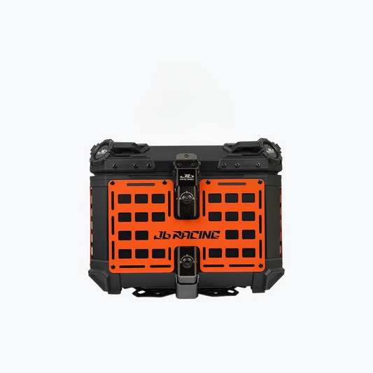JB Racing Top Box 45L Orange Fence V1.0 Premium Black With Backrest Pad (TOP25303)