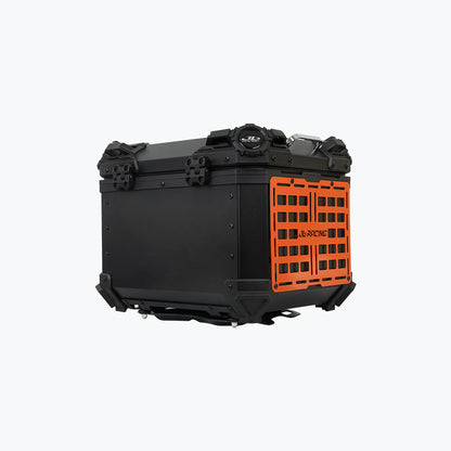 JB Racing Top Box 45L Orange Fence V1.0 Premium Black With Backrest Pad (TOP25303)