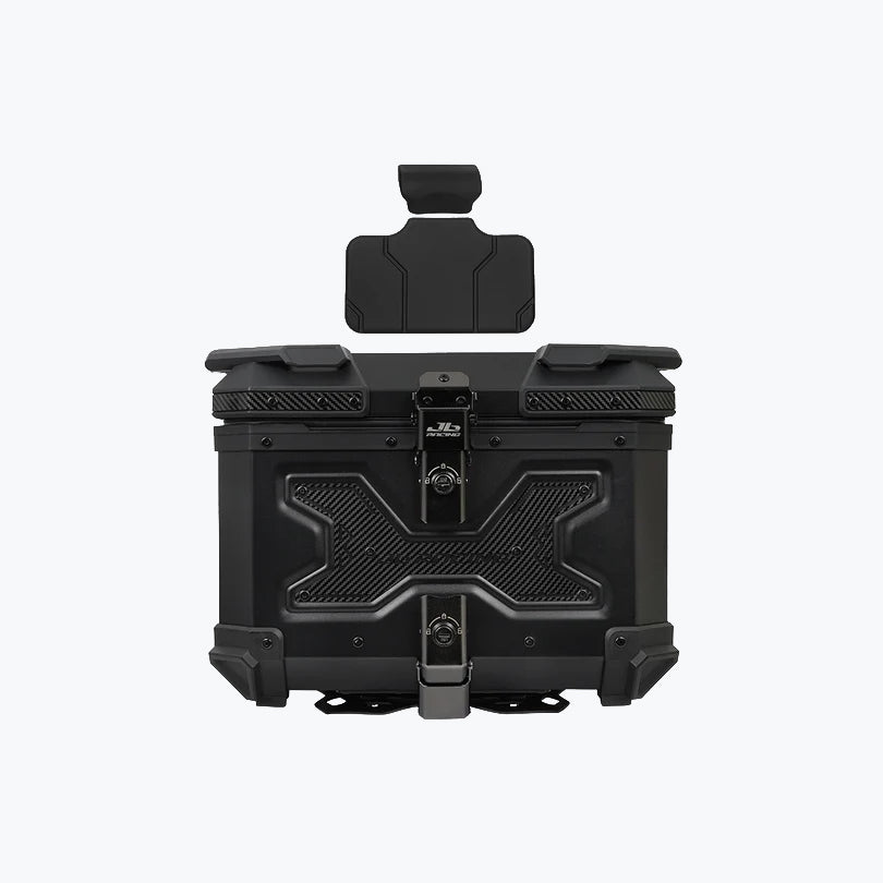 JB Racing Top Box 45L Robo X Carbon Black Premium With Backrest Pad (TOP25300)