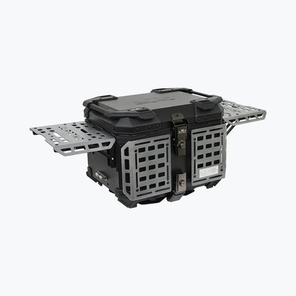 JB Racing Top Box 45L Titanium Fence V2.0 Premium Black With Backrest Pad (TOP25305)