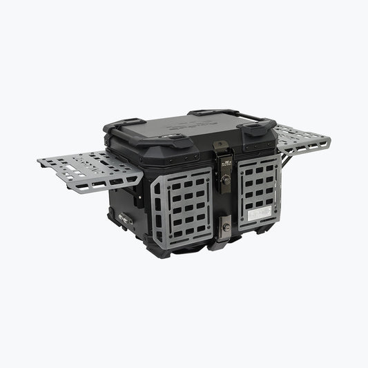 JB Racing Top Box 45L Titanium Fence V2.0 Premium Black With Backrest Pad (TOP25305)