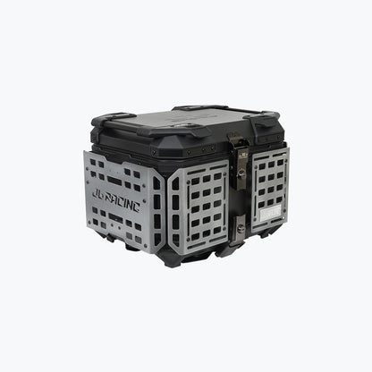 JB Racing Top Box 45L Titanium Fence V2.0 Premium Black With Backrest Pad (TOP25305)