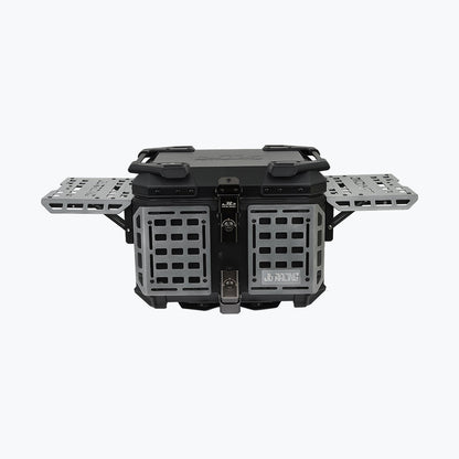 JB Racing Top Box 45L Titanium Fence V2.0 Premium Black Top Case With Backrest Pad (TOP25305)