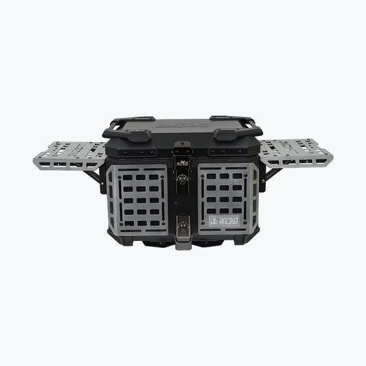 JB Racing Top Box 45L Titanium Fence V2.0 Premium Black Top Case With Backrest Pad (TOP25305)