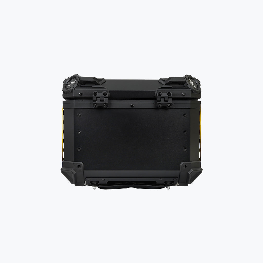 JB Racing Top Box 45L Yellow Fence V1.0 Premium Black With Backrest Pad (TOP25302)