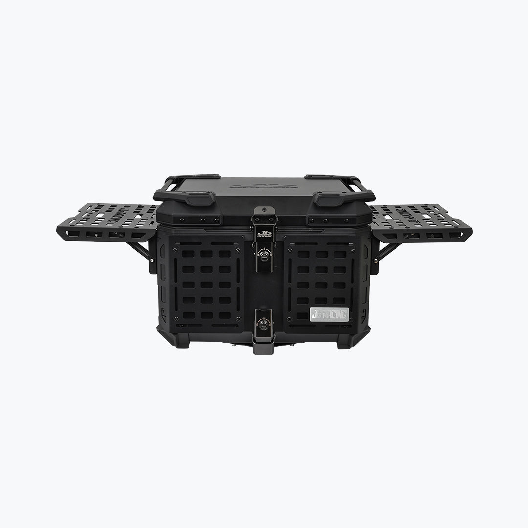 JB Racing Top Box 55L Black Fence V2.0 Premium Black With Backrest Pad (TOP25310)
