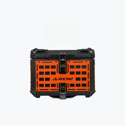 JB Racing Top Box 55L Orange Fence V1.0 Premium Black With Backrest Pad (TOP25309)