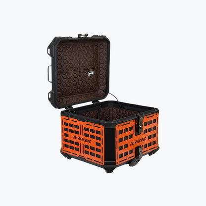 JB Racing Top Box 55L Orange Fence V1.0 Premium Black With Backrest Pad (TOP25309)