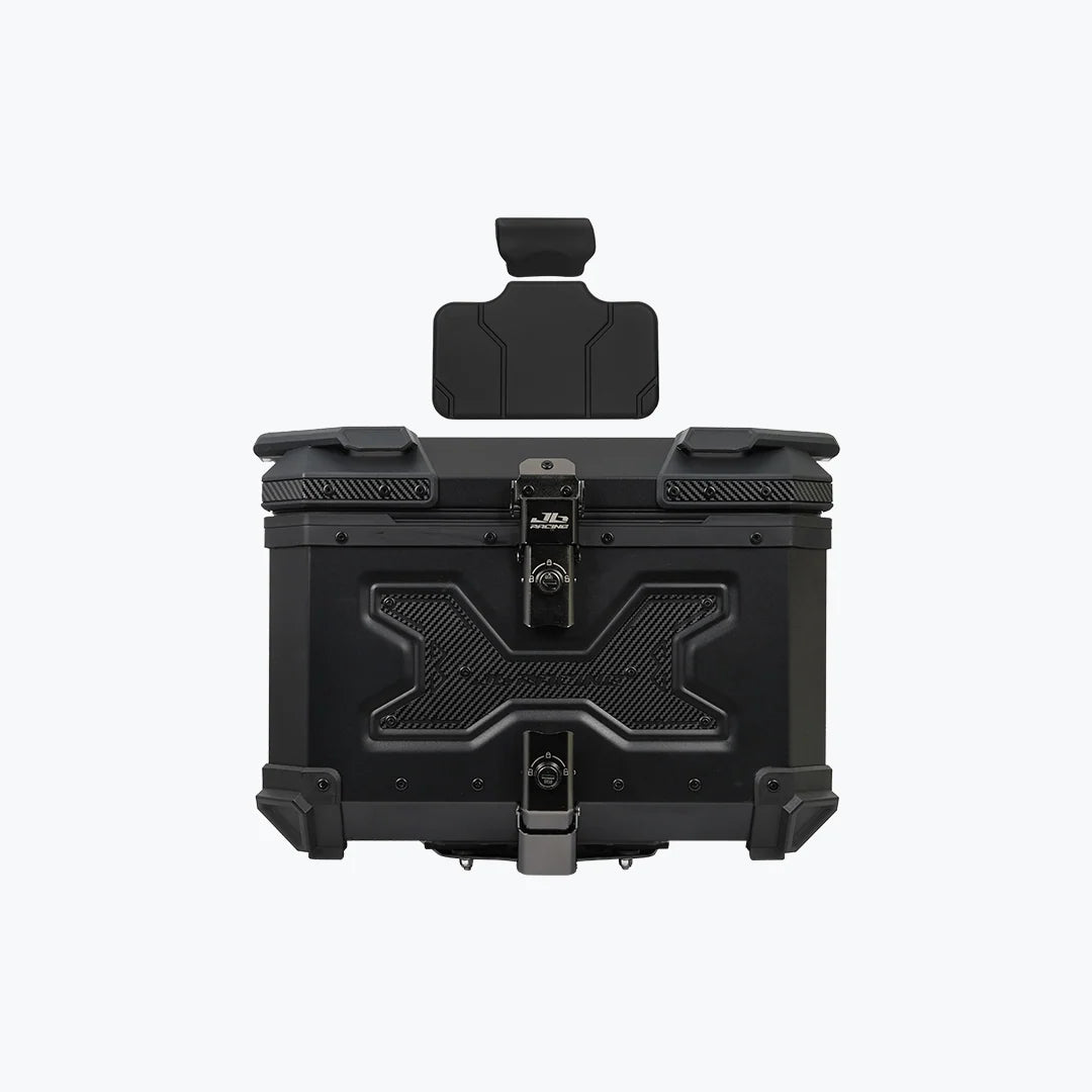 JB Racing Top Box 55L Robo X Carbon Black Premium With Backrest Pad (TOP25306)
