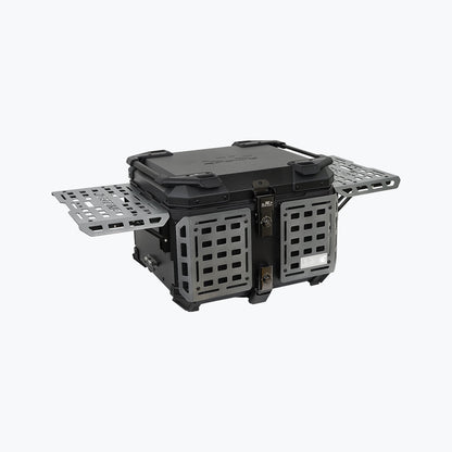 JB Racing Top Box 55L Titanium Fence V2.0 Premium Black with Backrest Pad (TOP25311)