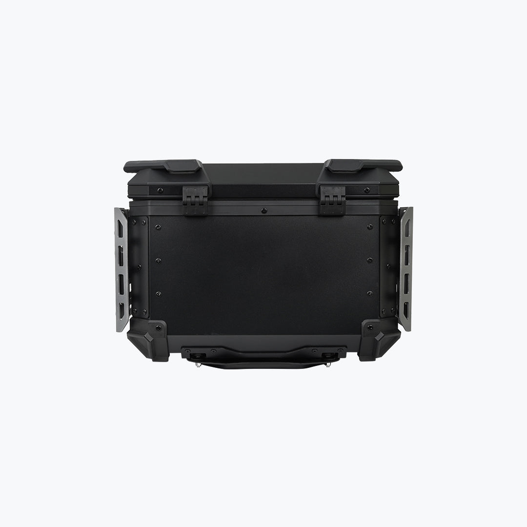 JB Racing Top Box 55L Titanium Fence V2.0 Premium Black with Backrest Pad (TOP25311)