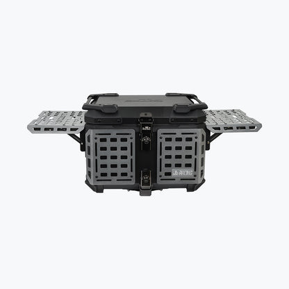 JB Racing Top Box 55L Titanium Fence V2.0 Premium Black with Backrest Pad (TOP25311)