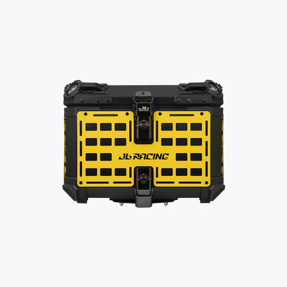 JB Racing Top Box 55L Yellow Fence V1.0 Premium Black With Backrest Pad (TOP25308)