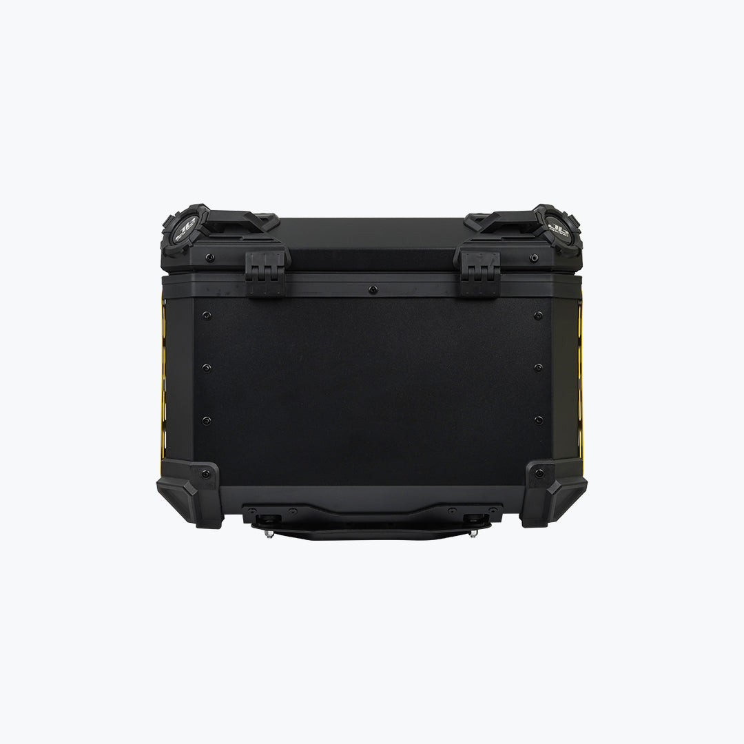JB Racing Top Box 55L Yellow Fence V1.0 Premium Black With Backrest Pad (TOP25308)