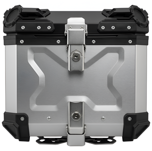 JB Racing Top Box TCX3 45L Silver Premium with Backrest Pad (TOP25296)