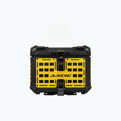 JB Racing Top Box 45L Yellow Fence V1.0 Premium Black With Backrest Pad (TOP25302)